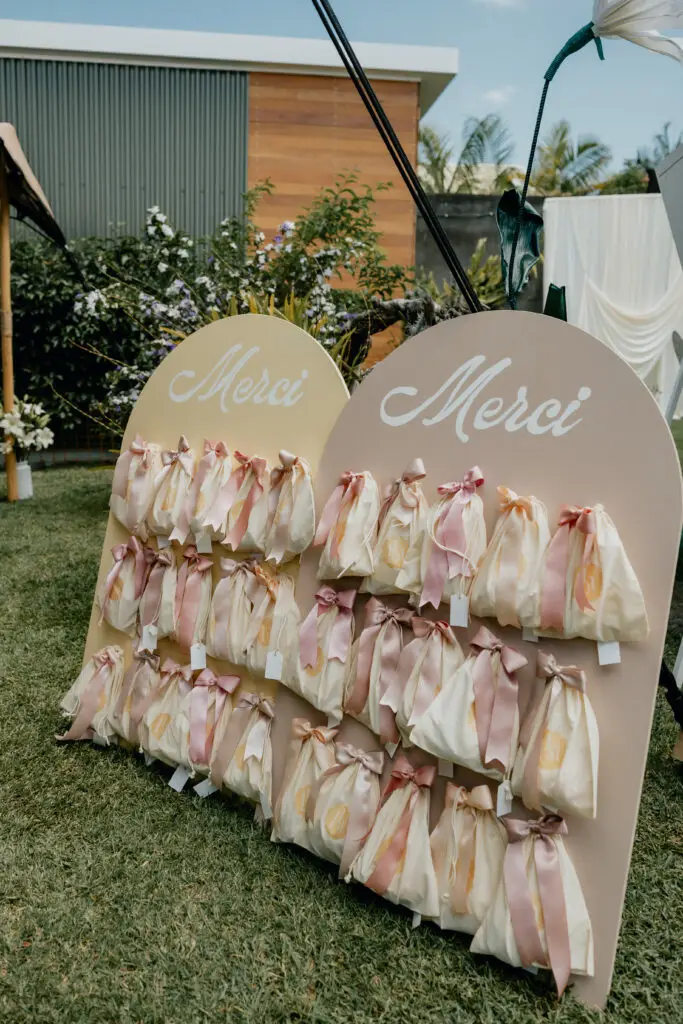 Plan de table pour un mariage à la Réunion 974