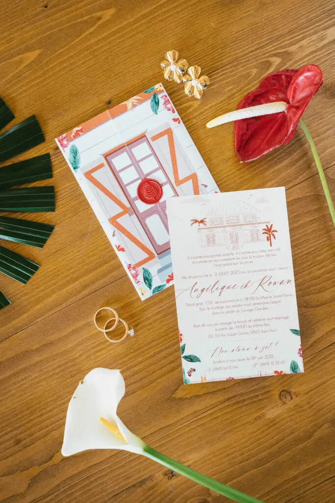 Zézèr doré - Faire-part et carterie de mariage à la Réunion